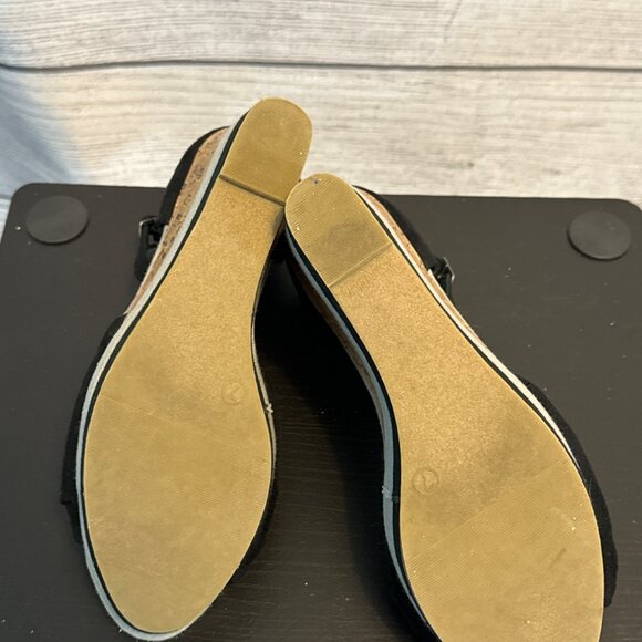 Old Navy Cork Wedge Sandals with Ankle Strap Size 8 - Picture 4 of 5